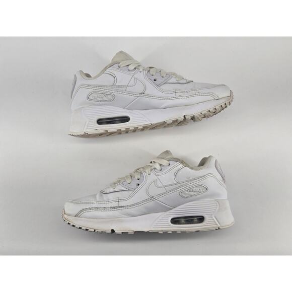 Nike Air Max 90 LTR GS Triple White CD6864-100 Sneakers - 3Y - Girls - Picture 2 of 8